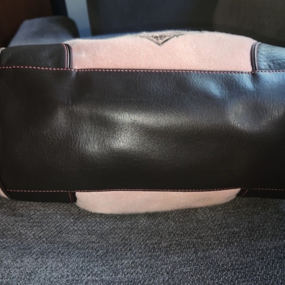 Vintage Juicy Couture Baby Pink Brown Terry Cloth Bag - Picture 9 of 12